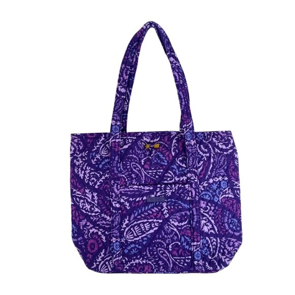 Vera Bradley Paisley Amethyst Vera Tote Bag - Picture 4 of 9